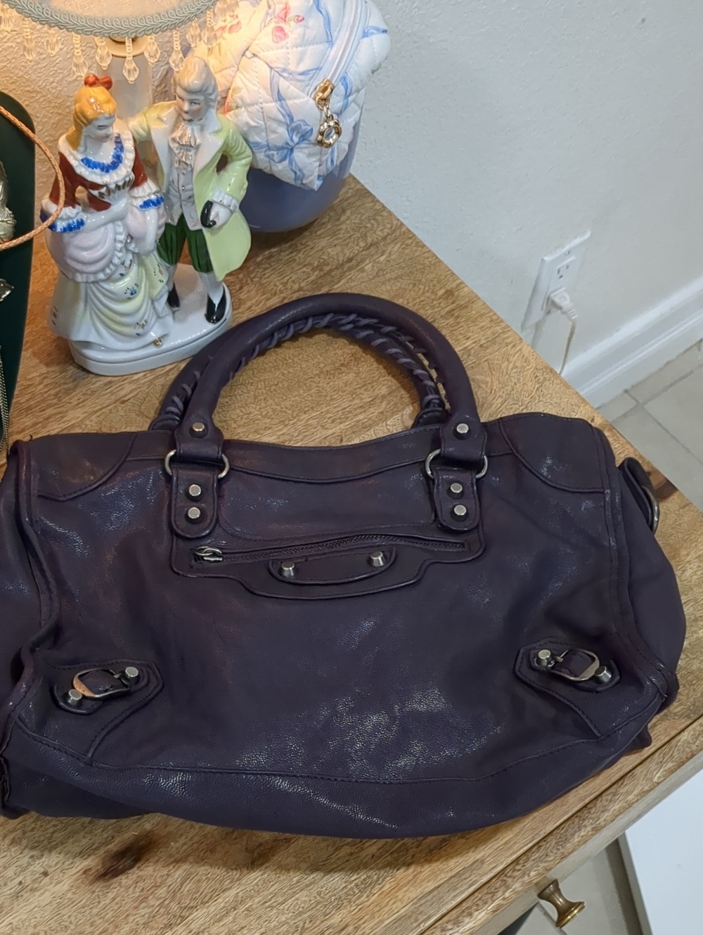 Genuine Leather Motto Style Bag